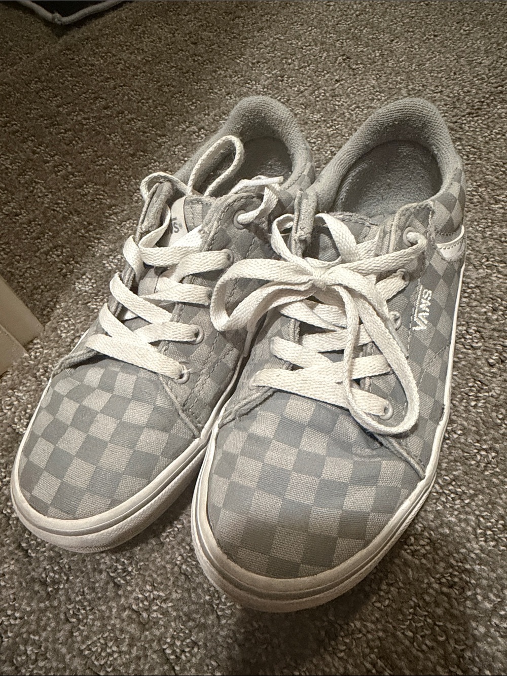Vans Gray Checkerboard Low-Top Sneakers Kids